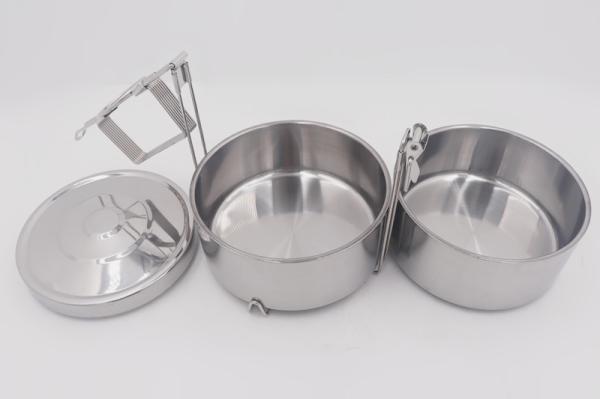 26cm 2/3/4/5-Tier Best selling food basket mirror polishing stainless steel tiffin box carrier stackable bento lunch box