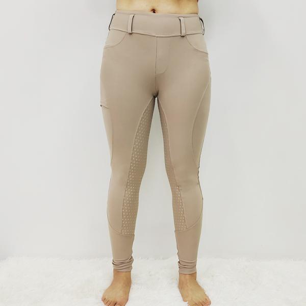Простирания бриджей катания места новых бежевых женщин брюки полного быстрого сухого четырехпроводного ехать