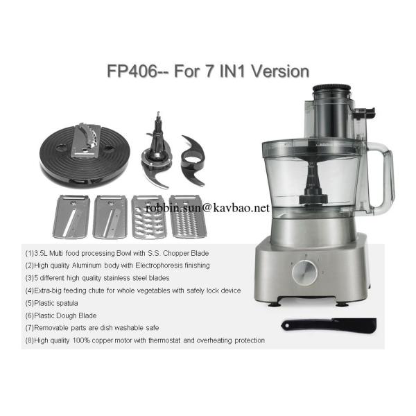 1000W FP406 Aluminum Diecast Food Processor