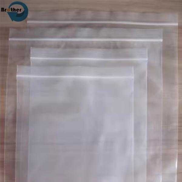 OEM Logo Transparent Big Size Plastic Snack Food Packaging PE Zipper Bag