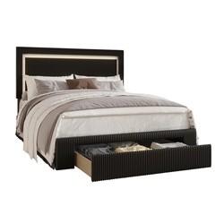 Most popular bed comforter set Velvet Tufted LED Light Platform Storage Bed for Bedroom Apartment and Hotel