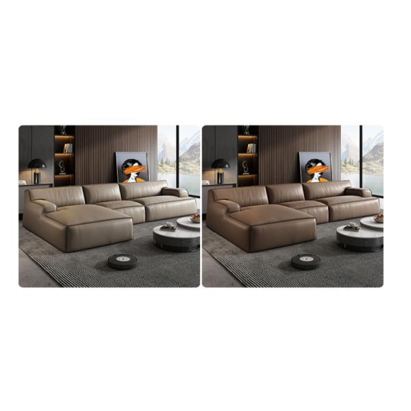 Аристократы l формируют роскошную кожу первого слоя софы итальянца мебели живущей комнаты