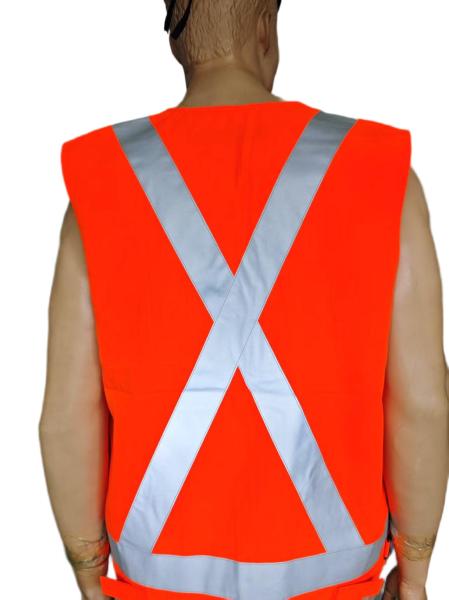 High Visibility Reflective Safety Vest Orange Customizable