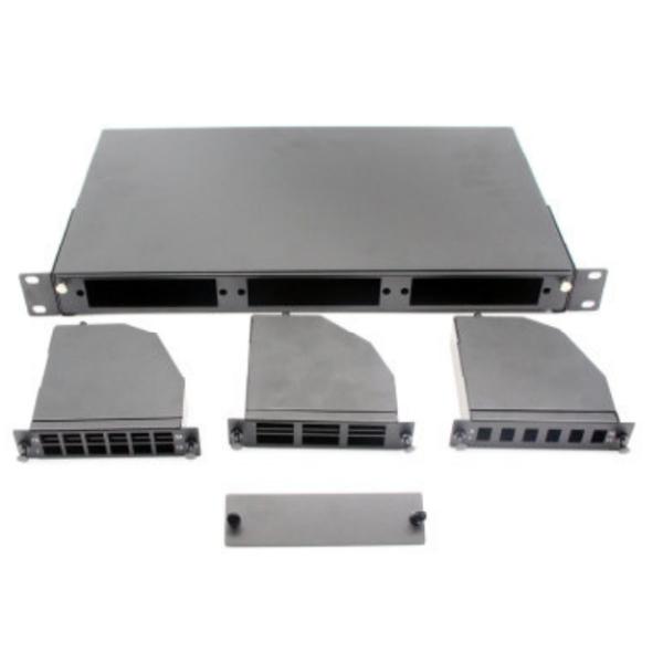 Патч-панель 1U FHD MPO&MTP-LC 72F для монтажа в стойку — модульная конструкция