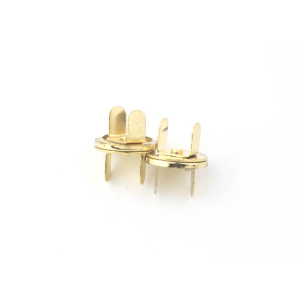 Decorative Metal Bag Magnetic Button 18mm Diameter Light Gold Fashion Design