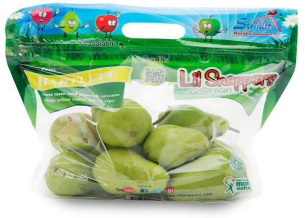 OPP / CPP Fresh Fruit Bags Stand Up Sachet With Holes Custom Printing