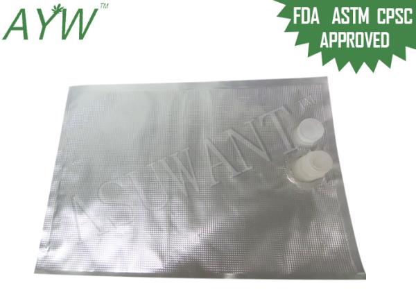 Liquid Foil Food Vacuum Bags Water Tight With Spout Cap / No Zipper Eco Friendly
