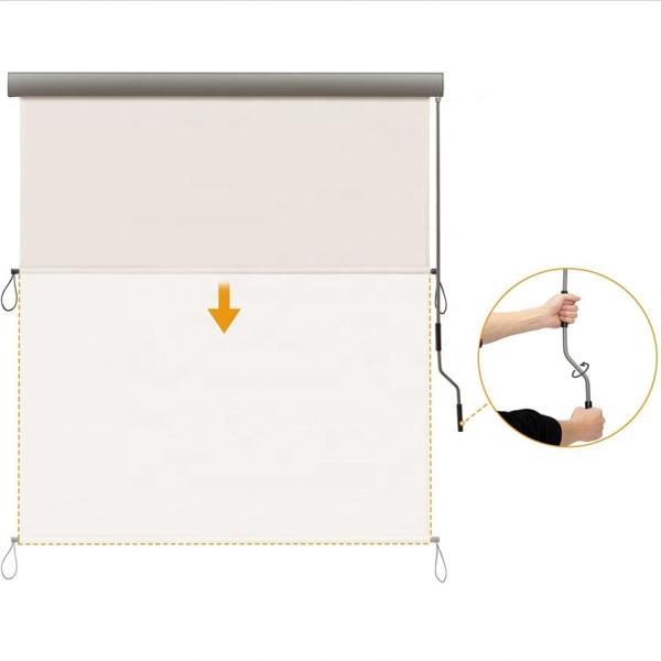 Manual Operation Aluminum Frame Outdoor Vertical Awnings for Window Balcony Sunshades