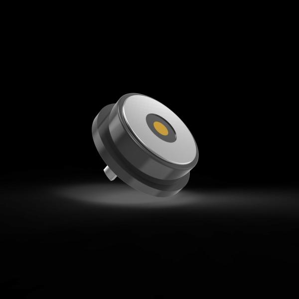 Black round male and female magnetic cable connector for asset strip