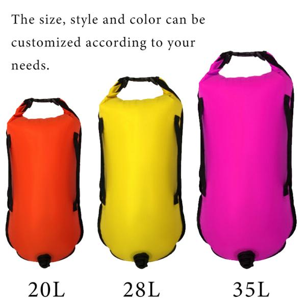 OEM 20L 28L 35L Triathlon Swimming Buoy Collapsible Portable Safety