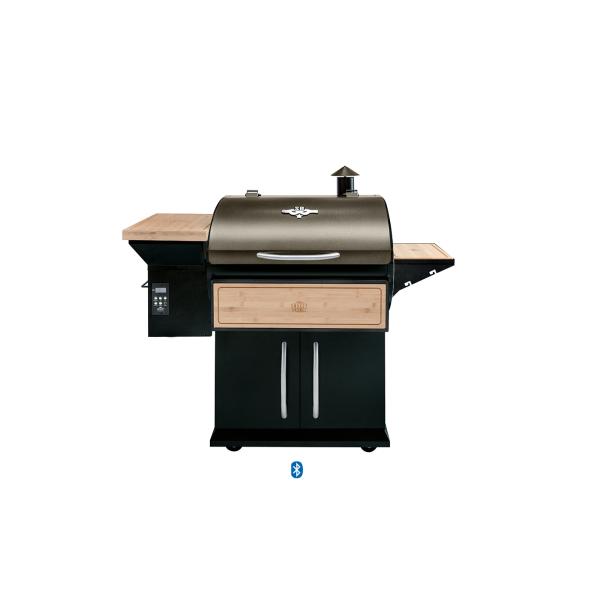 Powder Coated Wood Pellet Barbecue Grills Hopper Smoke Free Easily Assembled
