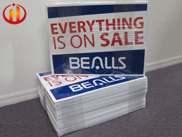 Multi Color Recycled Coroplast Corrugated Plastic Signs UV Printing