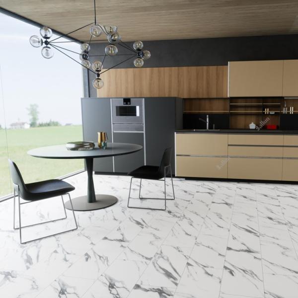 Color personalizado PVC vinilo SPC pisos de clic LVT cocina azulejos de piso de vinilo fácil de instalar