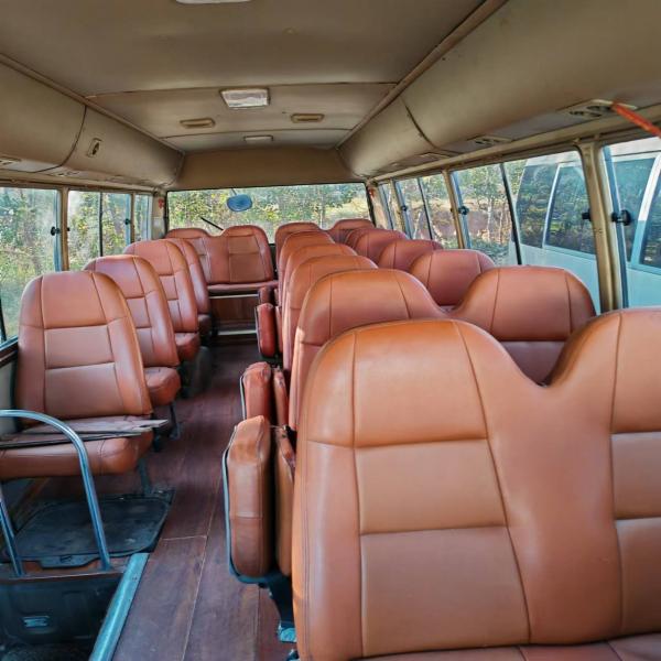 Used gasoline Toyota Coaster Bus City Shuttle 21 Passenger