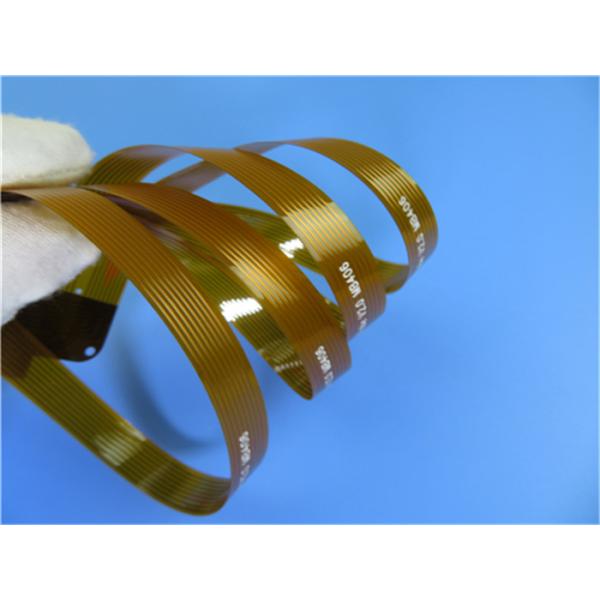 PCB двойного слоя гибкий построенный на Polyimide с золотом погружения и желтой маской