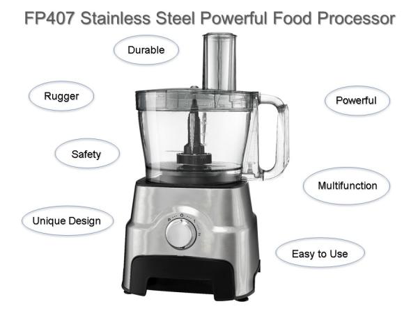 CB GS CE ROHS Certified 3.5L Bowl 8 IN 1 Stainless Steel Food Processor