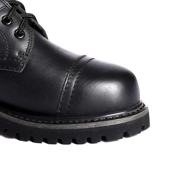 Unisex Goodyear Safety Shoes Steel Insole Slip Resistant PU Sole Embossed Cow Leather