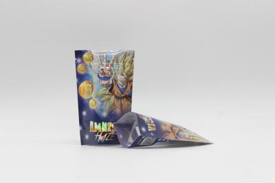 Sacos de ervas daninhas à prova de cheiro Impressão digital personalizada Impressão gravada com fecho