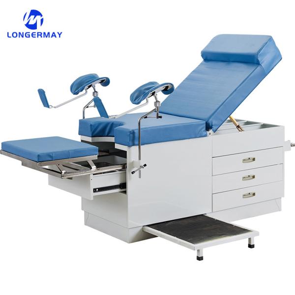 2 Function Medical Obstetric Exam Couch Manual Hospital Delivery Operation Gynaecological Table With Cabinet