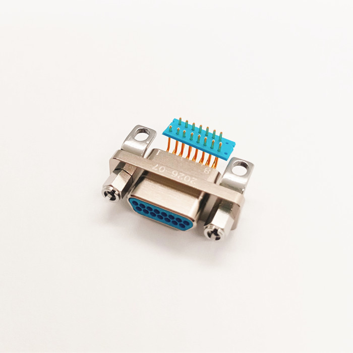  MIL-DTL-83513 Series MDM Metal Shell 15 Pin Micro-D Male Right Angel PCB Soldering Type Connector J30J-15TJW-J