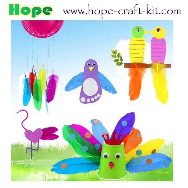Peacock feathers, goose feathers, turkey chicken feathers for hobbies and children kids STEM hand-crafted DIY material
