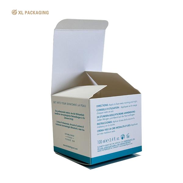 XL Packaging  Printed Cosmetic Foldable Card Box Manufacture Luxury White Card Paper Box Skincare Packaging Custom Logo Eco Friendly for Skincare Cosmetics Packaging