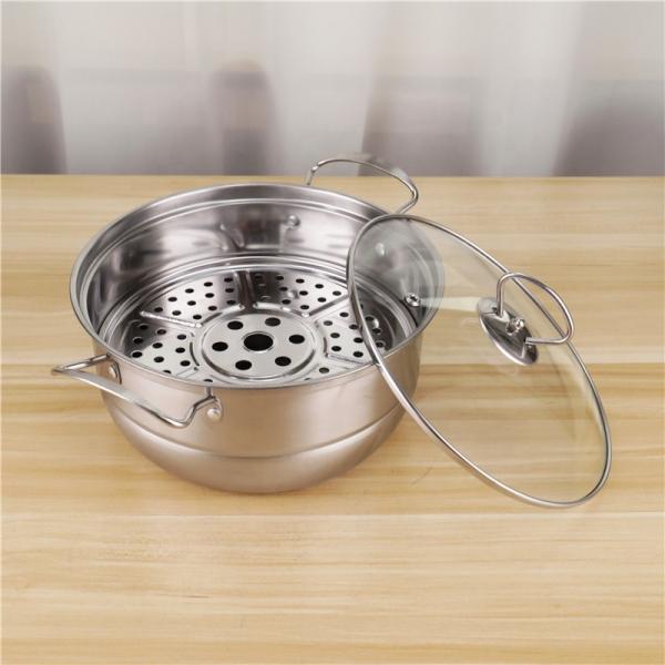 Stainless Steel Kitchenware 12pcs Cookware Set 16/18/20/22/24cm Soup Pot Food Cooking
