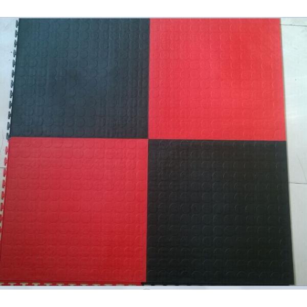 PVC studed invisible joint interlocking floor tiles