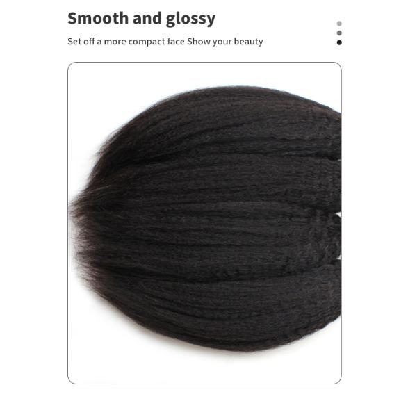 100g 10a Unprocessed Virgin Hair Bundles Black Yaki Straight Hair Weave