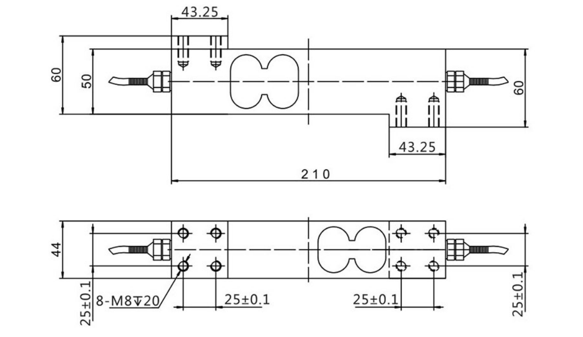 2 Axis Load Cell, 50kg/100kg/200kg/500kg to 1000kg
