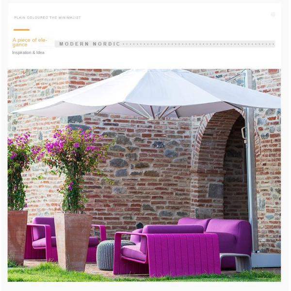Exquisite Design Courtyard Garden Woven Rope Aluminum Sofa And Bench Chair Set