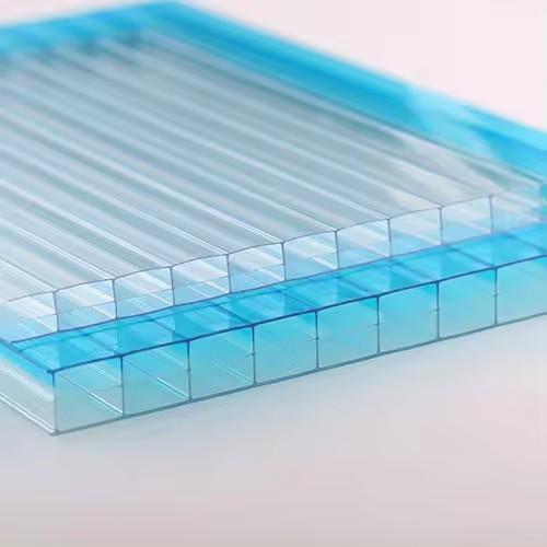 透明 16mm 4x8ポリカーボネート パネル PC素材 プラスチック 4層 ホールポリカーボネートシート 工場 安い価格 ポリカーボネート