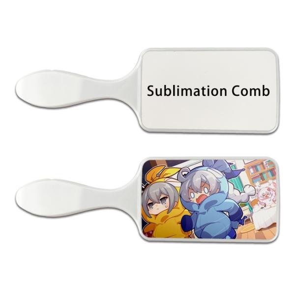 Personalized Plastic Sublimation Hair Brush Blank With Printable Metal Insert For Photo Printing