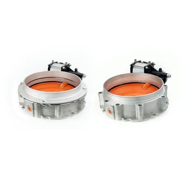 Single Flange Pneumatic Powder Butterfly Valve Aluminum Alloy Dust Butterfly Valve with Limit Switch for Cement Silo Discharge