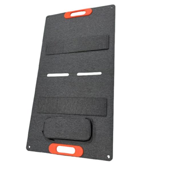 Cargador de maletines solares tipo célula monocristalina con 2 paneles y 100W de potencia