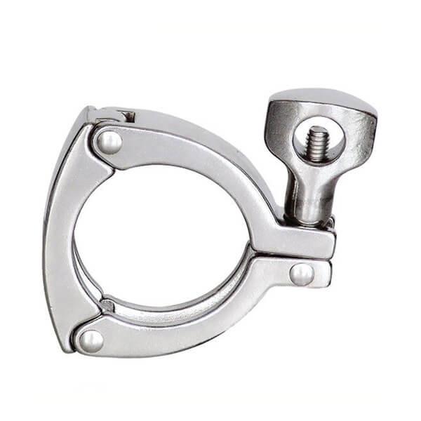 Safety Sanitary Tri Clamp Fittings Three Pieces Connectors Tri Clamp With Triple Leak Proof