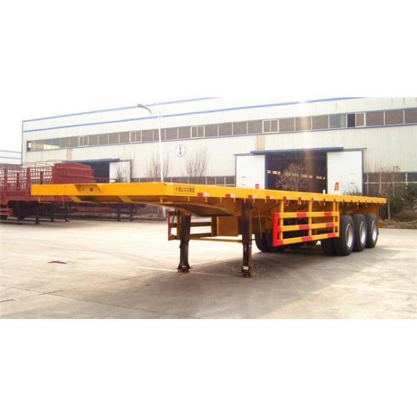 50000 Kilograms Payload Flatbed Cargo Trailer For 20ft / 40ft Container Deliver