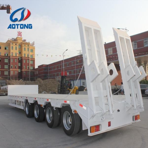 Lowbed Semi-Trailer for Heavy Road Equipment 4 Axles 12.5m 40 Feet Tire 245/70r19.5
