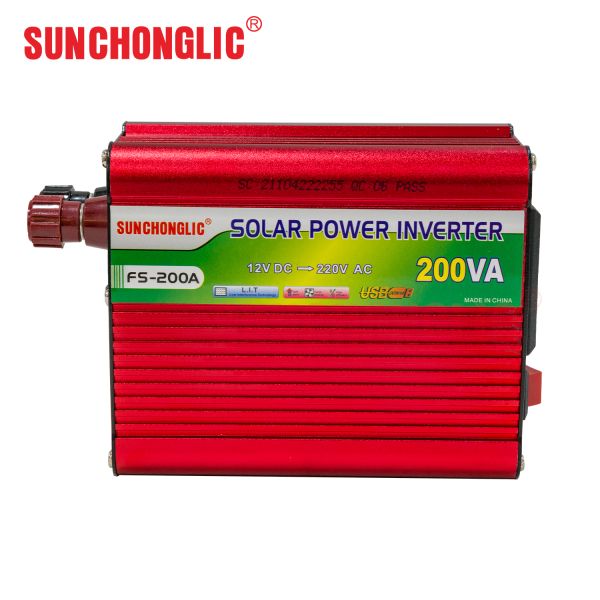 200VA Modified Sine Wave Inverter 12V to 220V DC to AC Converter for Home Appliances