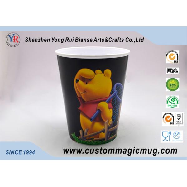 400ml Plastic Personalized Kids Mugs Eco-Friendly Cartoon Character