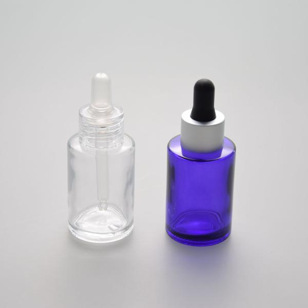 Бутылки 20/410 капельниц плеча 30ml бутылки насоса эфирного масла плоские стеклянные