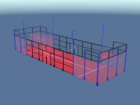 Oem Custom Padel Tennis Courts Multi Color Panoramic  SBR Latex Backing