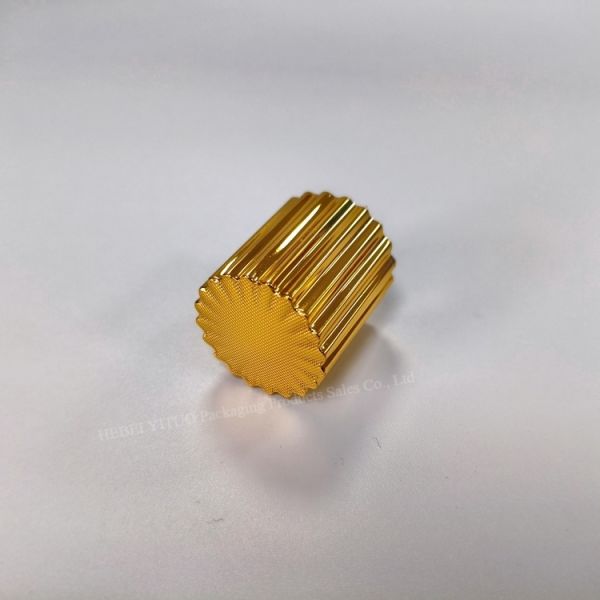 Round Metallica Perfume Bottle Caps Durable Gold Plating