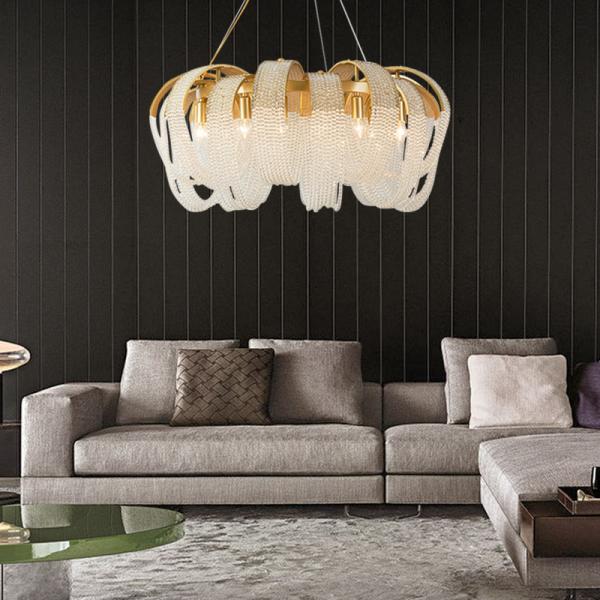 Торговые офисы светодиодные решетки столовая подвеска люстры скандинавский современный алюминиевый декор