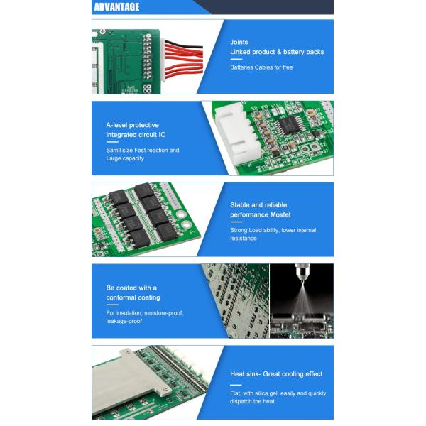 4S 7A 200V литий-лион Lifepo4 батарея BMS защитная панель 7A для электронного автомобиля