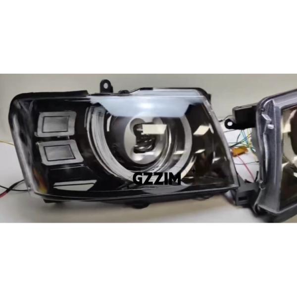 Lâmpadas ABS de plástico LED para automóveis Lâmpada dianteira para Nissan Patrol Y61 2014