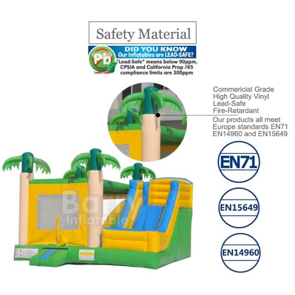 Water Slide Trampoline Inflatable Castle For Commercial Game
