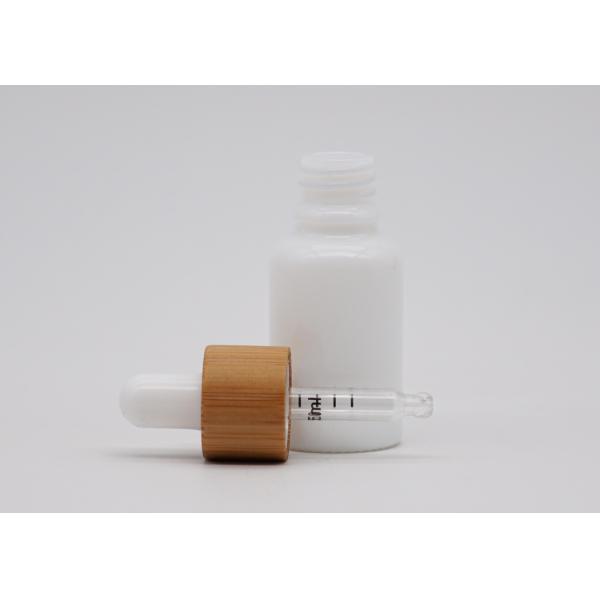 Белая стеклянная ароматерапия фарфора разливает 30мл по бутылкам с бамбуковой белой капельницей