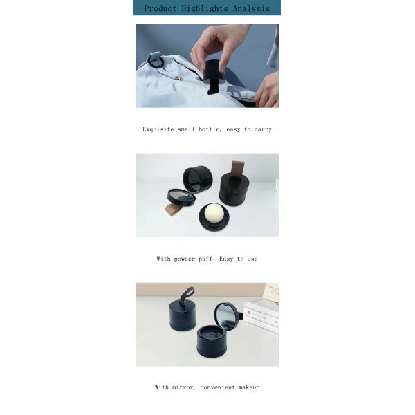 4G Size ABS Material Powder Case with Customized Color Hairline Finish and Mirror Included