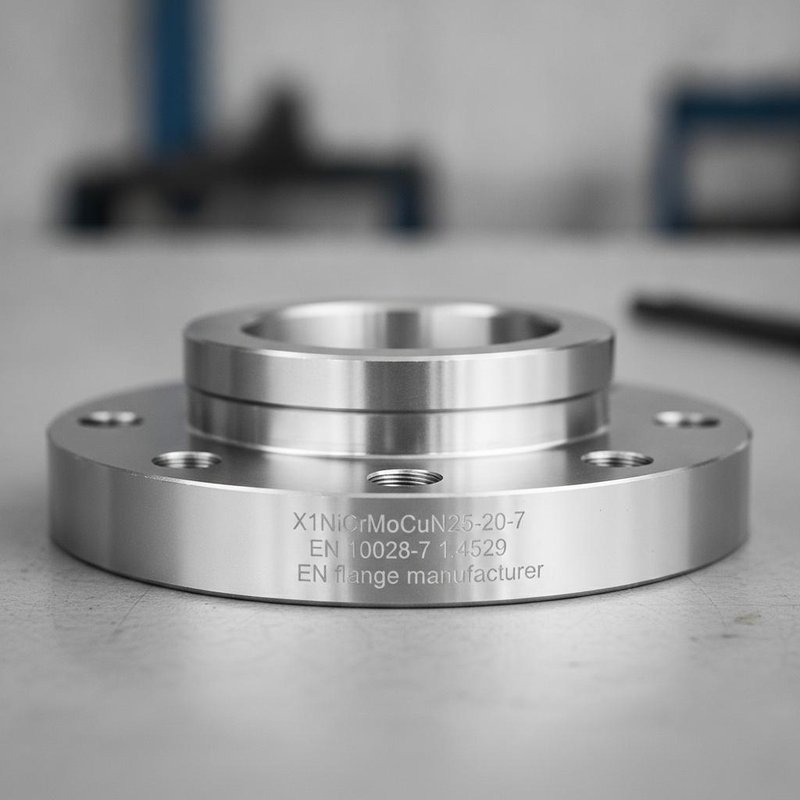 Corrosion Resistant Super Austenitic Stainless Steel EN 10028-7 Compliant Slip on Plate Flange